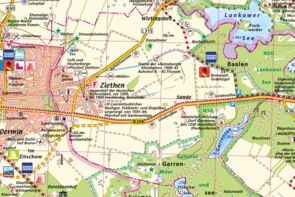 Kartenausschnitt der Gemeinde Ziethen und Umgebung